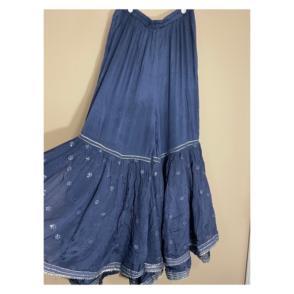 Blue Sharara with silver work - Picture 4 of 4